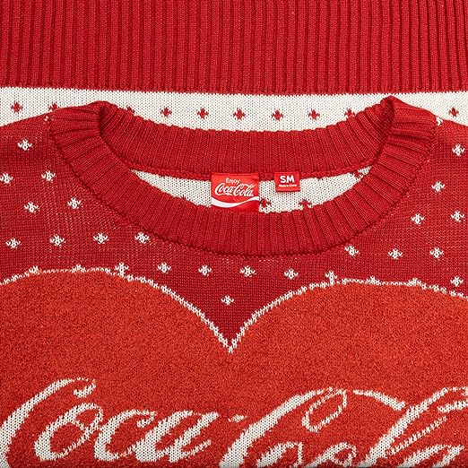 Coca Cola Heart Polar Bear Drinking Sweater