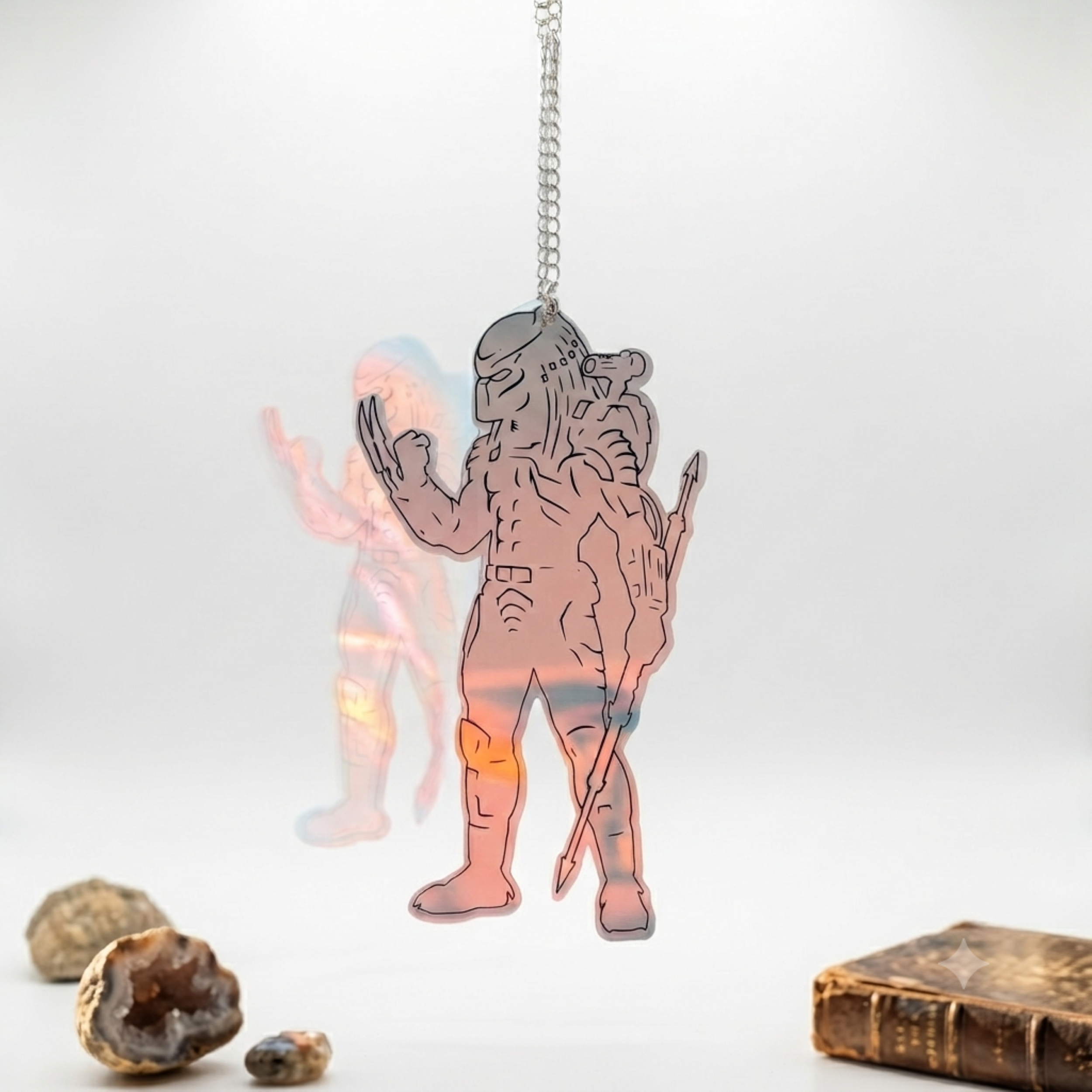Predator 1980s Action Movie Alien Hunter Suncatcher