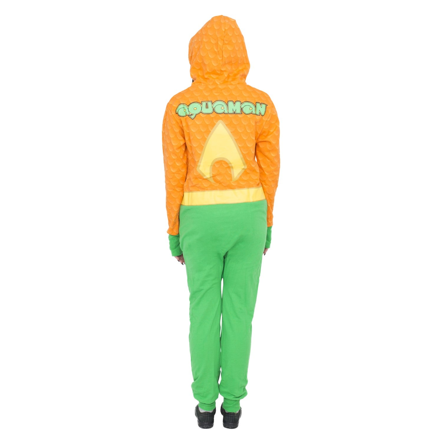 Aquaman Women's DC Comics Hooded One Piece Pajama Set