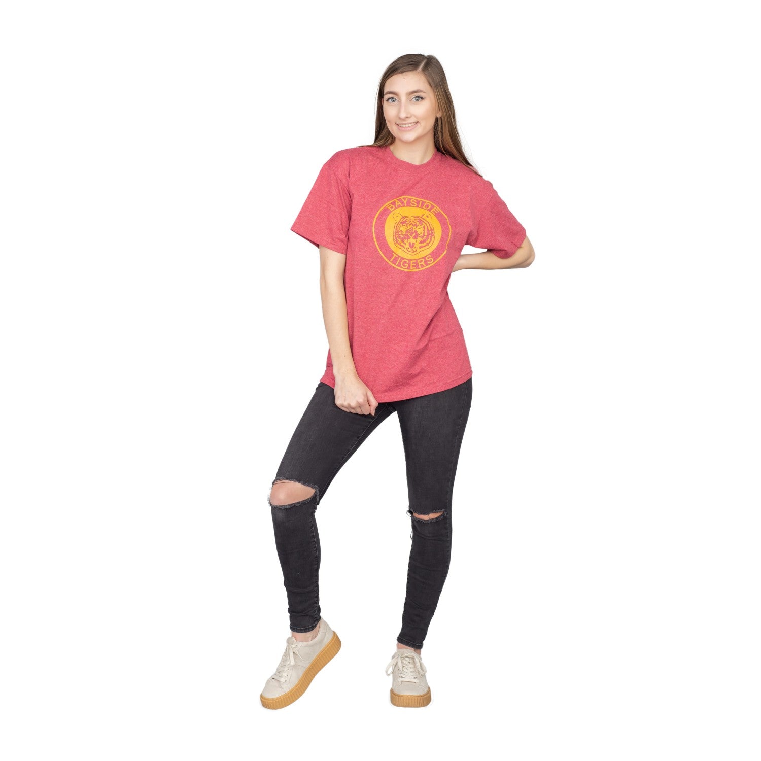 Women's SBTB Bayside Tigers School Logo Circle T-shirt