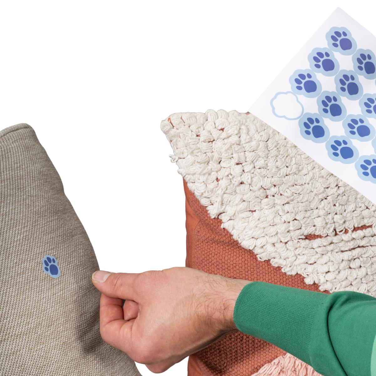 Dog Detective and Blue Handy Notebook Halloween Costume Cosplay Accessory with Dog Paws Stickers and Black Crayon