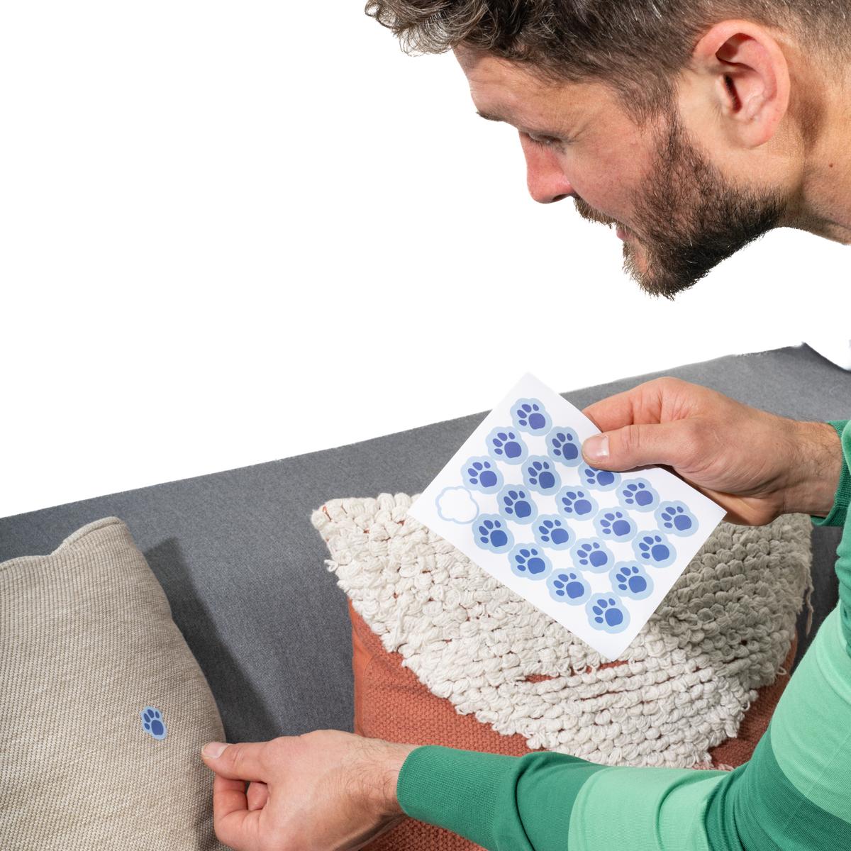 Dog Detective and Blue Handy Notebook Halloween Costume Cosplay Accessory with Dog Paws Stickers and Black Crayon