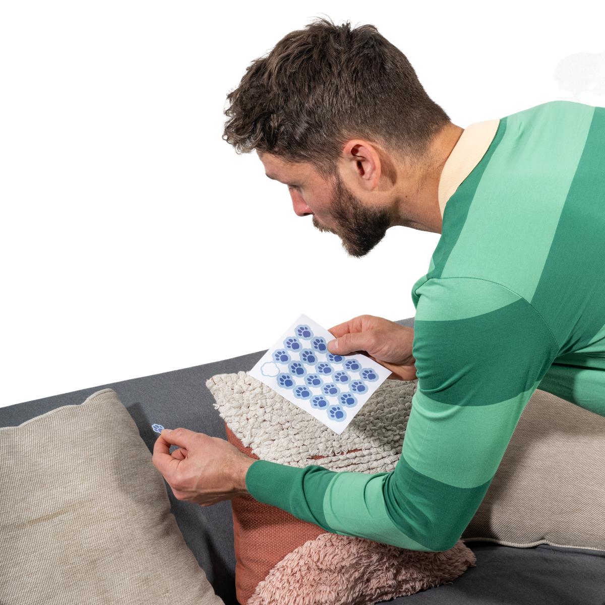 Dog Detective and Blue Handy Notebook Halloween Costume Cosplay Accessory with Dog Paws Stickers and Black Crayon