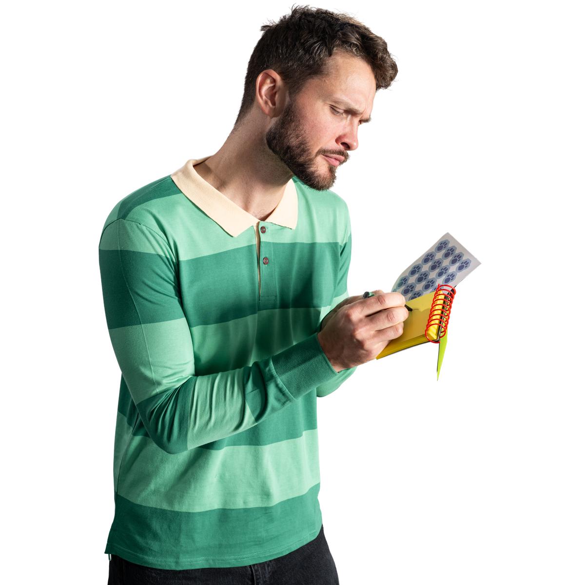 Dog Detective and Blue Handy Notebook Halloween Costume Cosplay Accessory with Dog Paws Stickers and Black Crayon