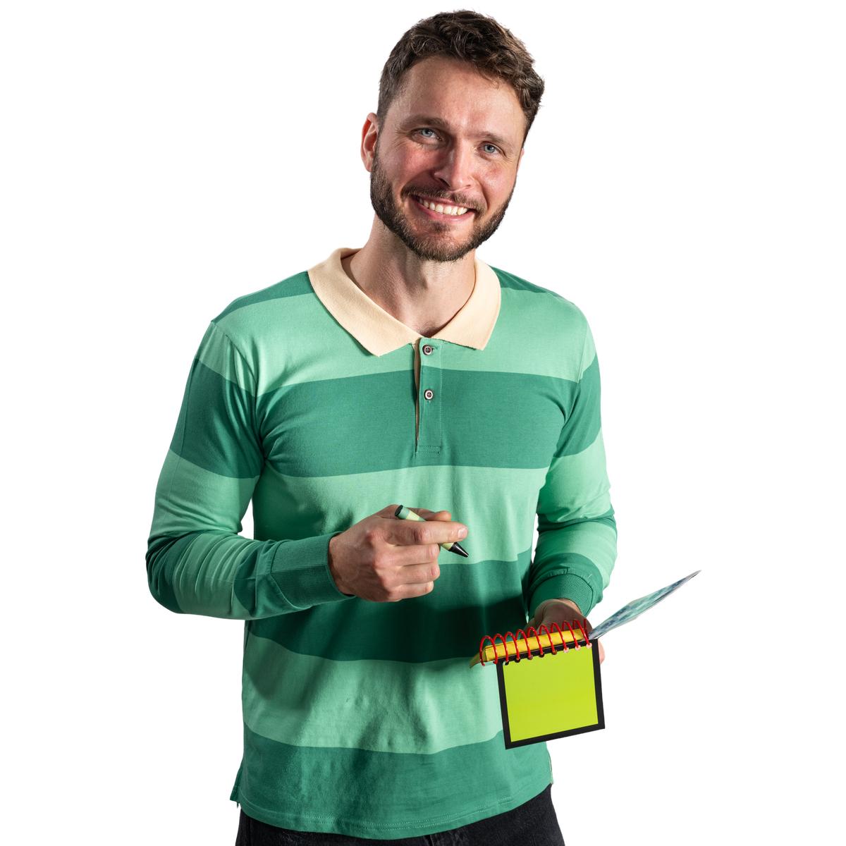 Dog Detective and Blue Handy Notebook Halloween Costume Cosplay Accessory with Dog Paws Stickers and Black Crayon