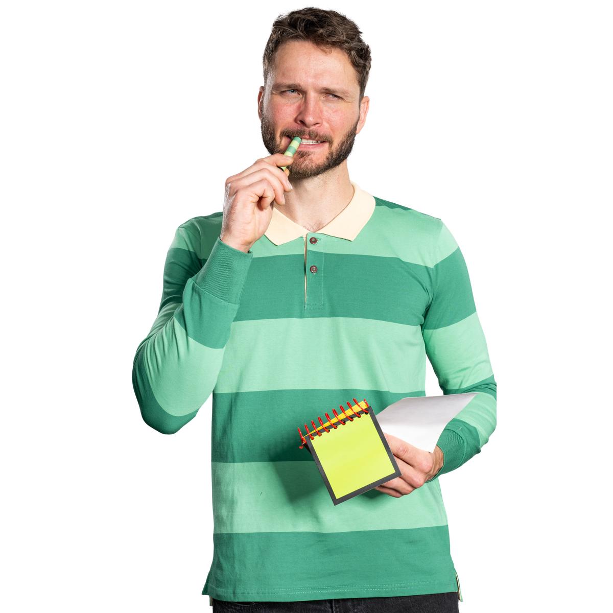 Dog Detective and Blue Handy Notebook Halloween Costume Cosplay Accessory with Dog Paws Stickers and Black Crayon