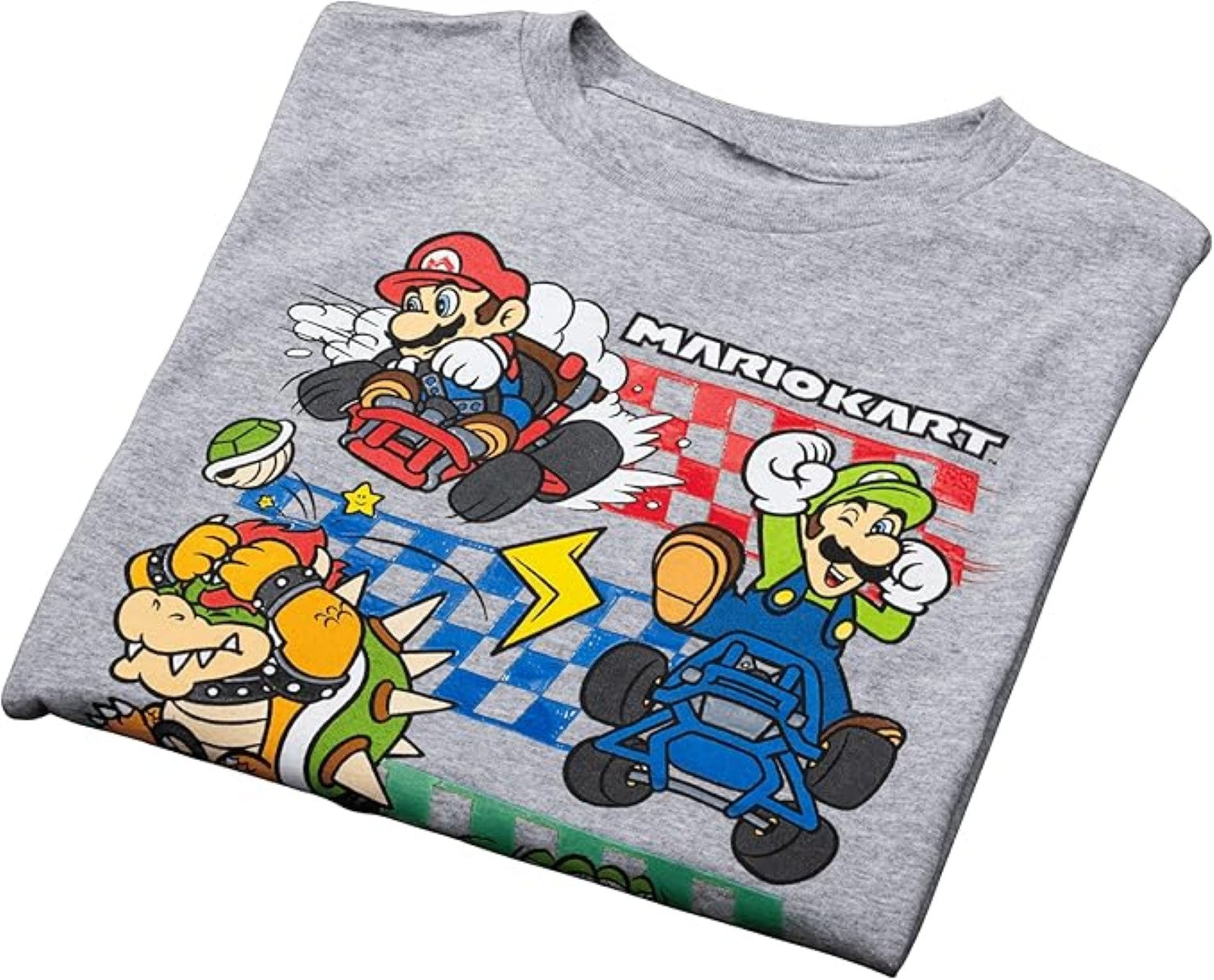 Super Mario Bros Mario Kart Officially Licensed Retro Style Gaming T-Shirt