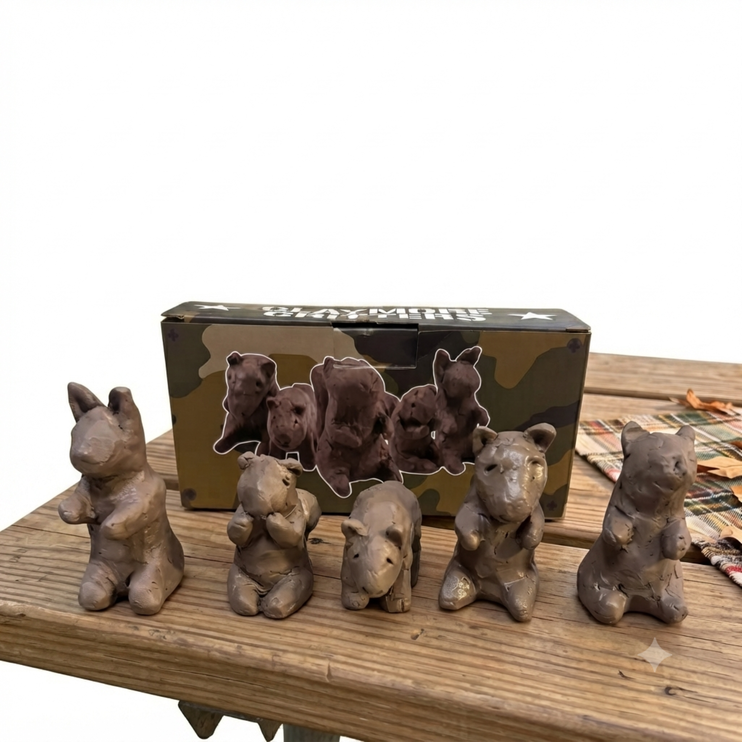 Carl Speckler's Claymore Critters Clay Collectable Figures Holiday Gift Idea Set