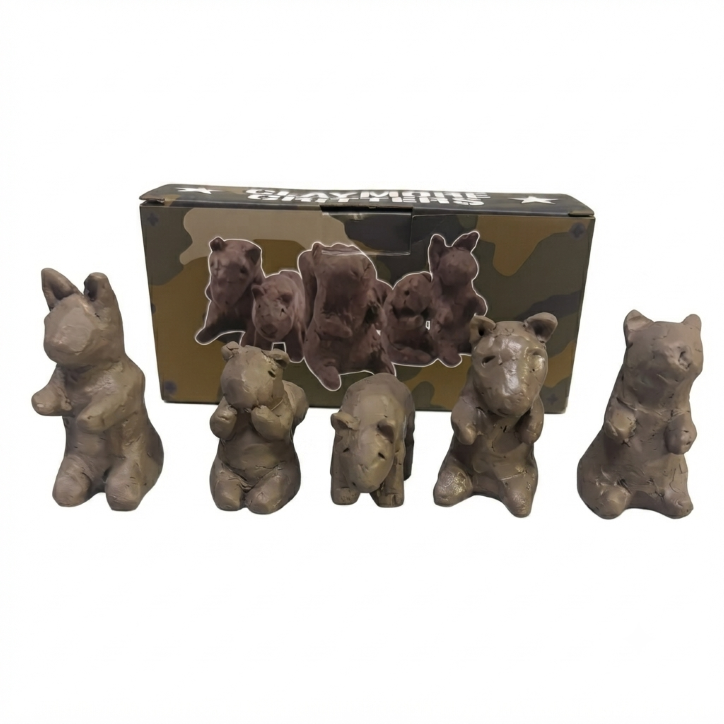 Carl Speckler's Claymore Critters Clay Collectable Figures Holiday Gift Idea Set