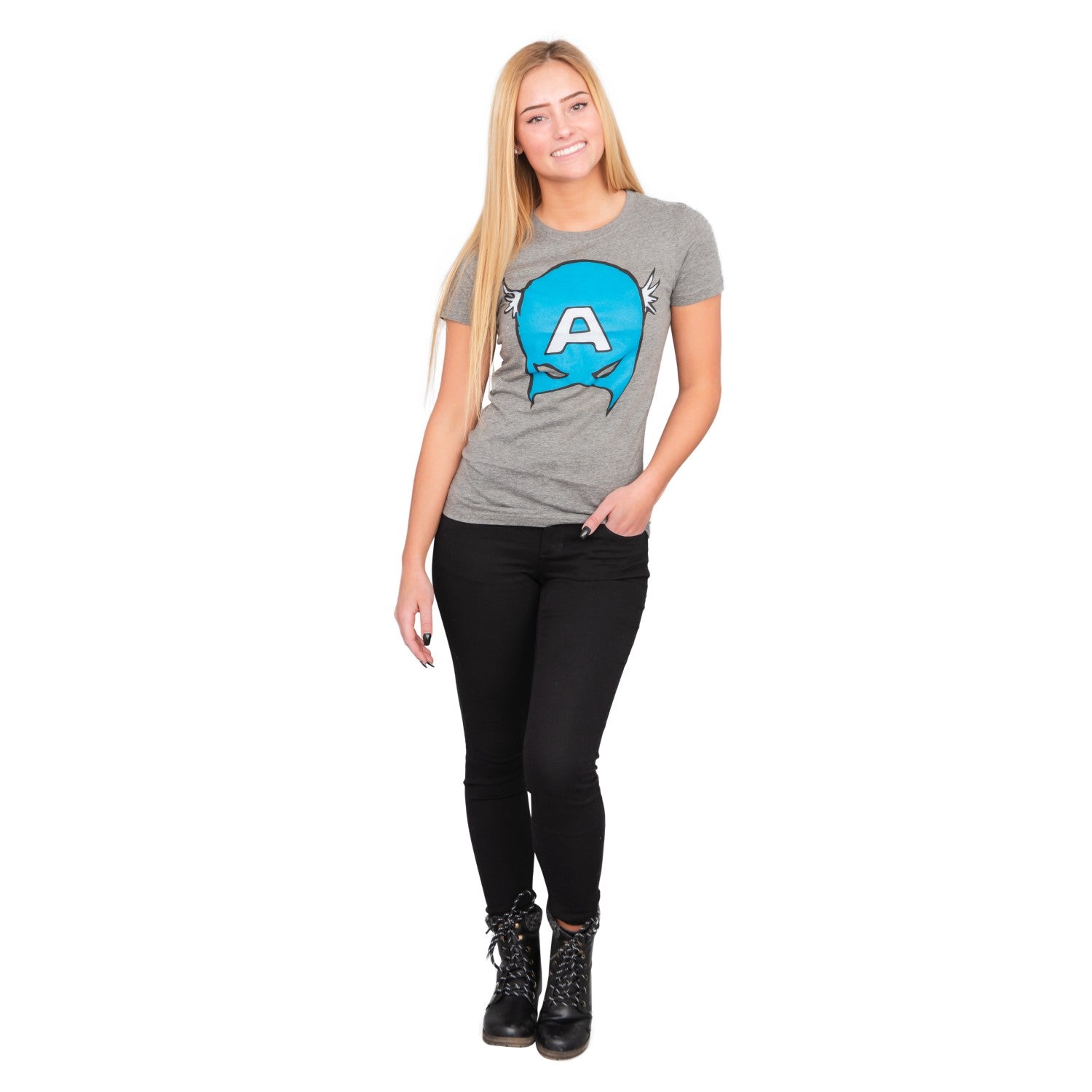 Captain America Big Blue A Mask T-Shirt