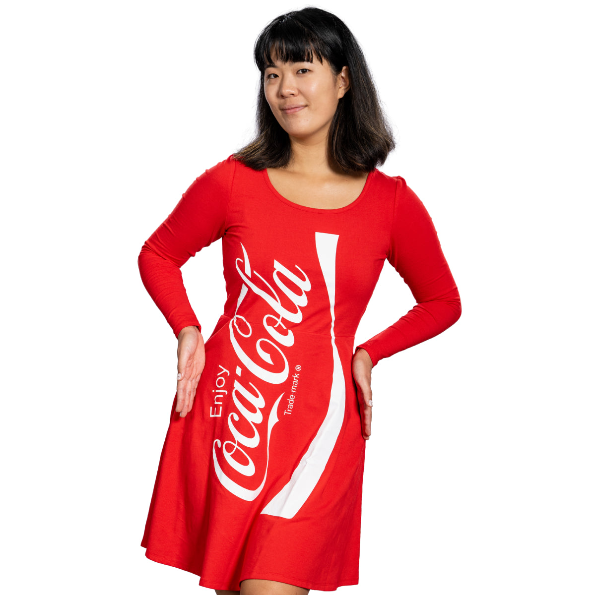 Women's Coca-Cola Skater Dress Cosplay Costume for Parties