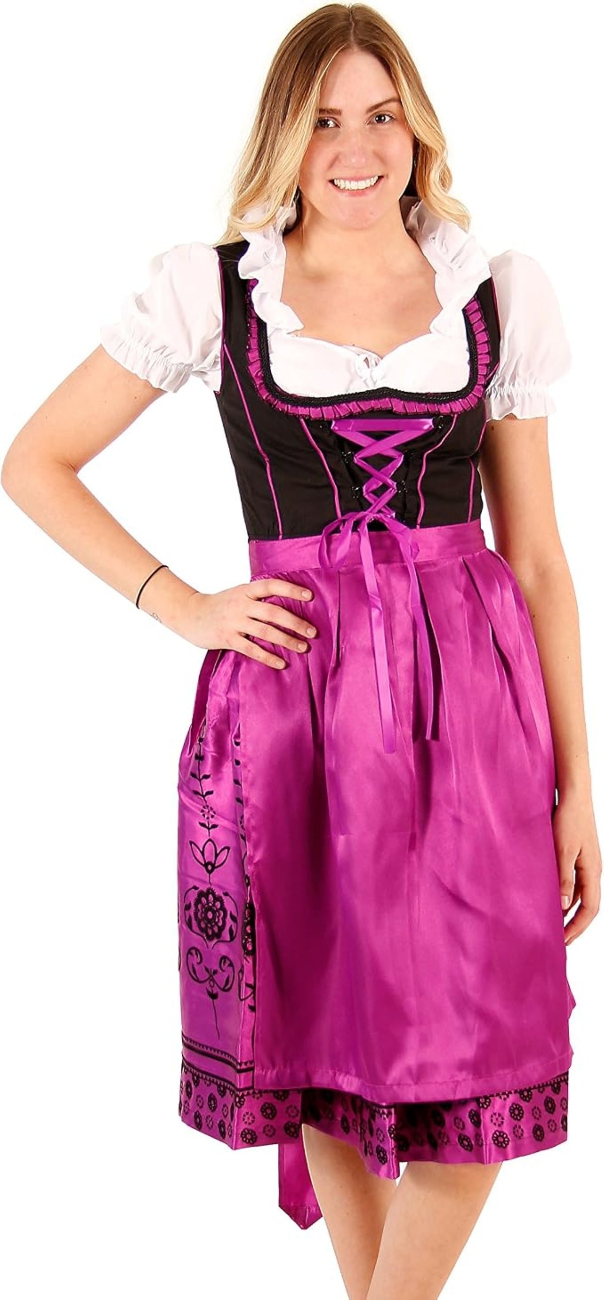 Women's Oktoberfest Drindl Bavarian German Beer Maiden Halloween Cosplay Costume