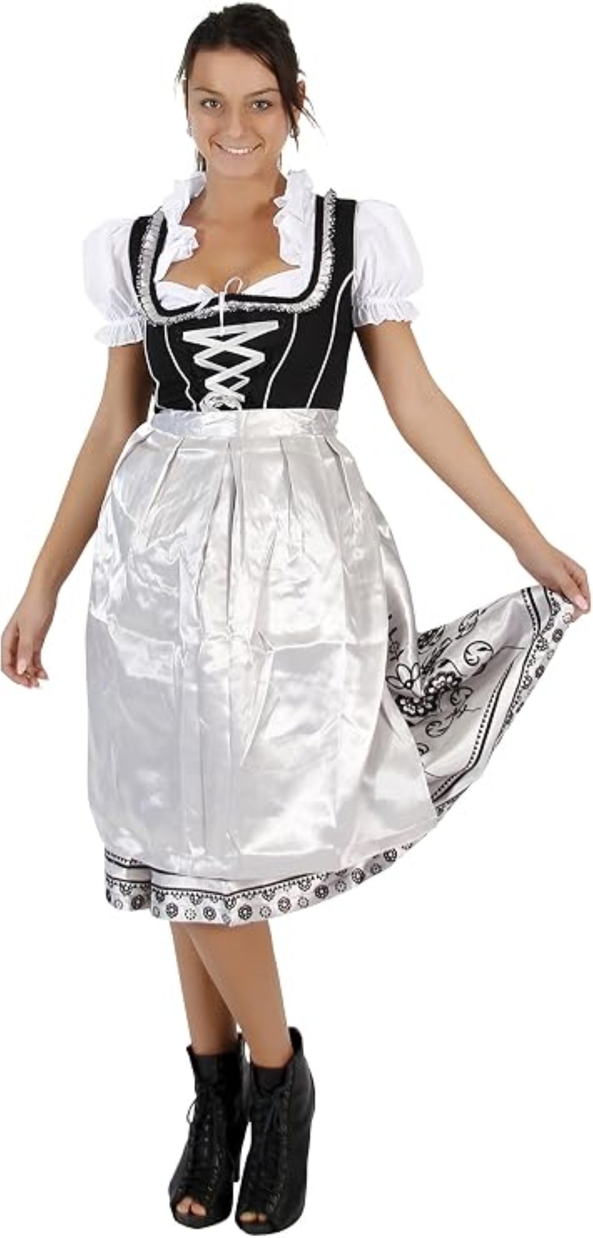Women's Oktoberfest Drindl Bavarian German Beer Maiden Halloween Cosplay Costume