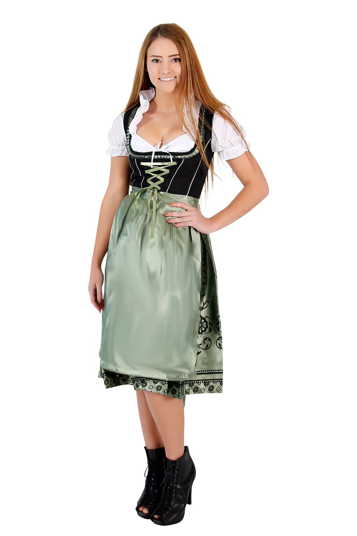 Women's Oktoberfest Drindl Bavarian German Beer Maiden Halloween Cosplay Costume