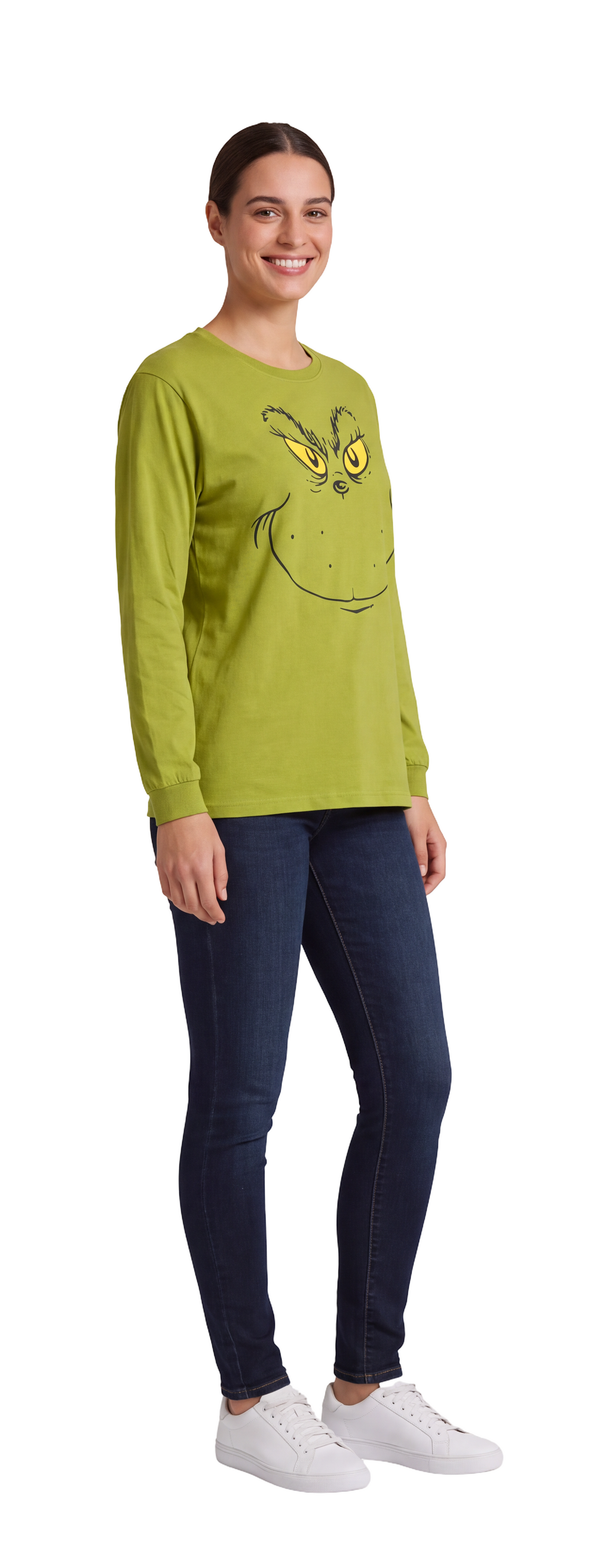 Grinch Big Face Adult Unisex Long Sleeve Shirt