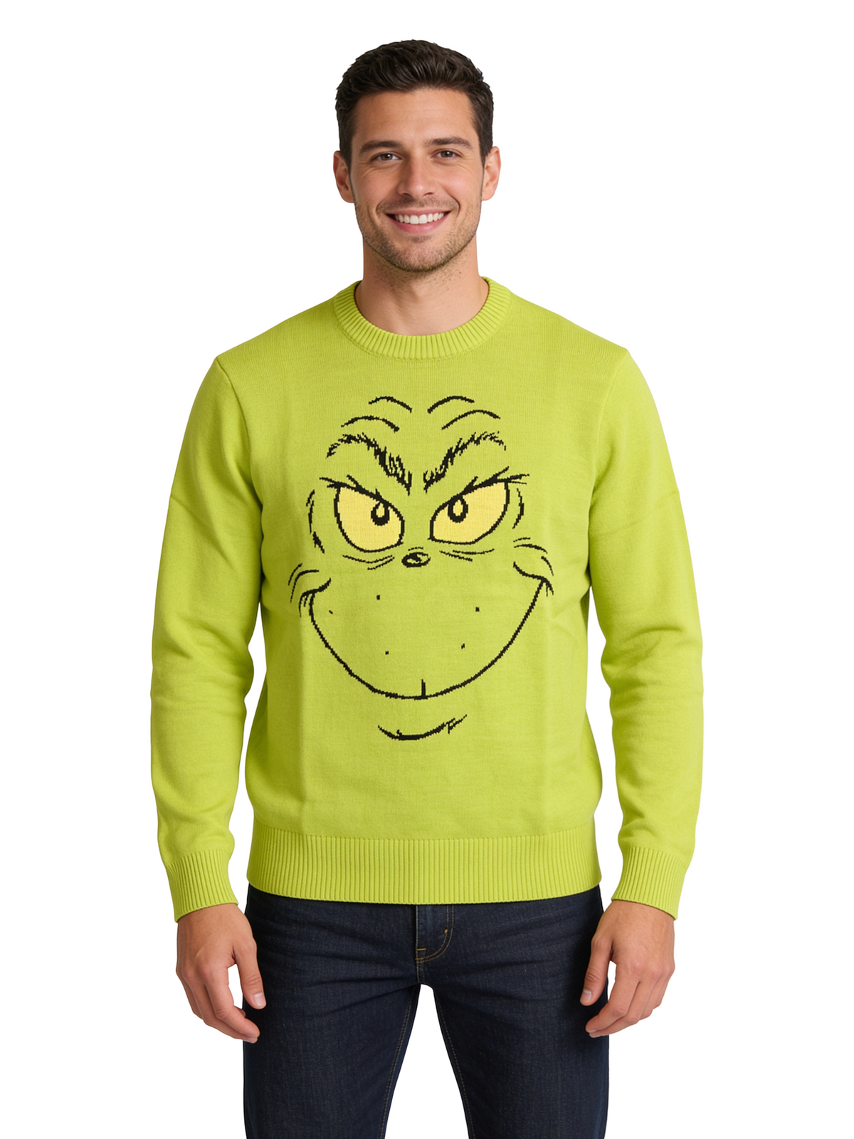The Grinch Big Face Adult Uniex Ugly Christmas Sweater