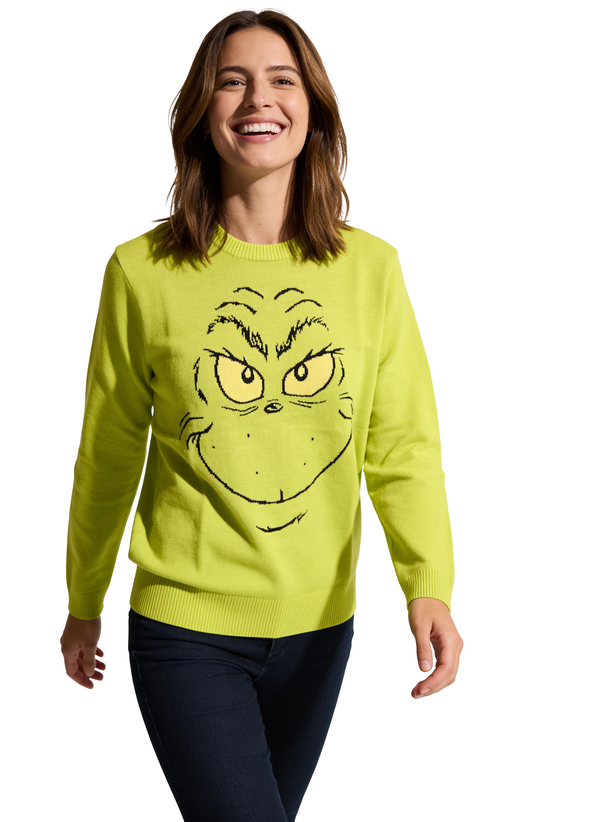 The Grinch Big Face Adult Uniex Ugly Christmas Sweater