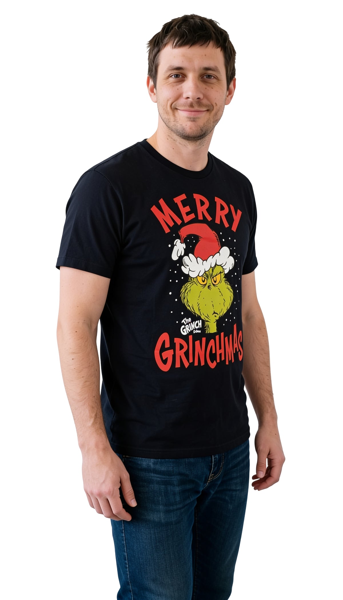 The Grinch Merry Grinchmas Adult Unisex Black Christmas T-Shirt