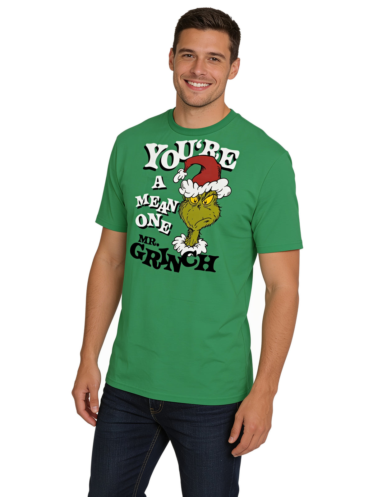 The Grinch You're a Mean One Christmas Adult Green T-Shirt Official Licensed