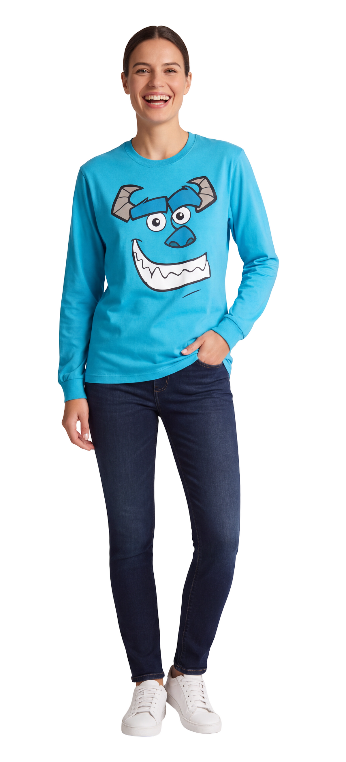 Sullys Character Big Face Adult Unisex Long Sleeve Shirt