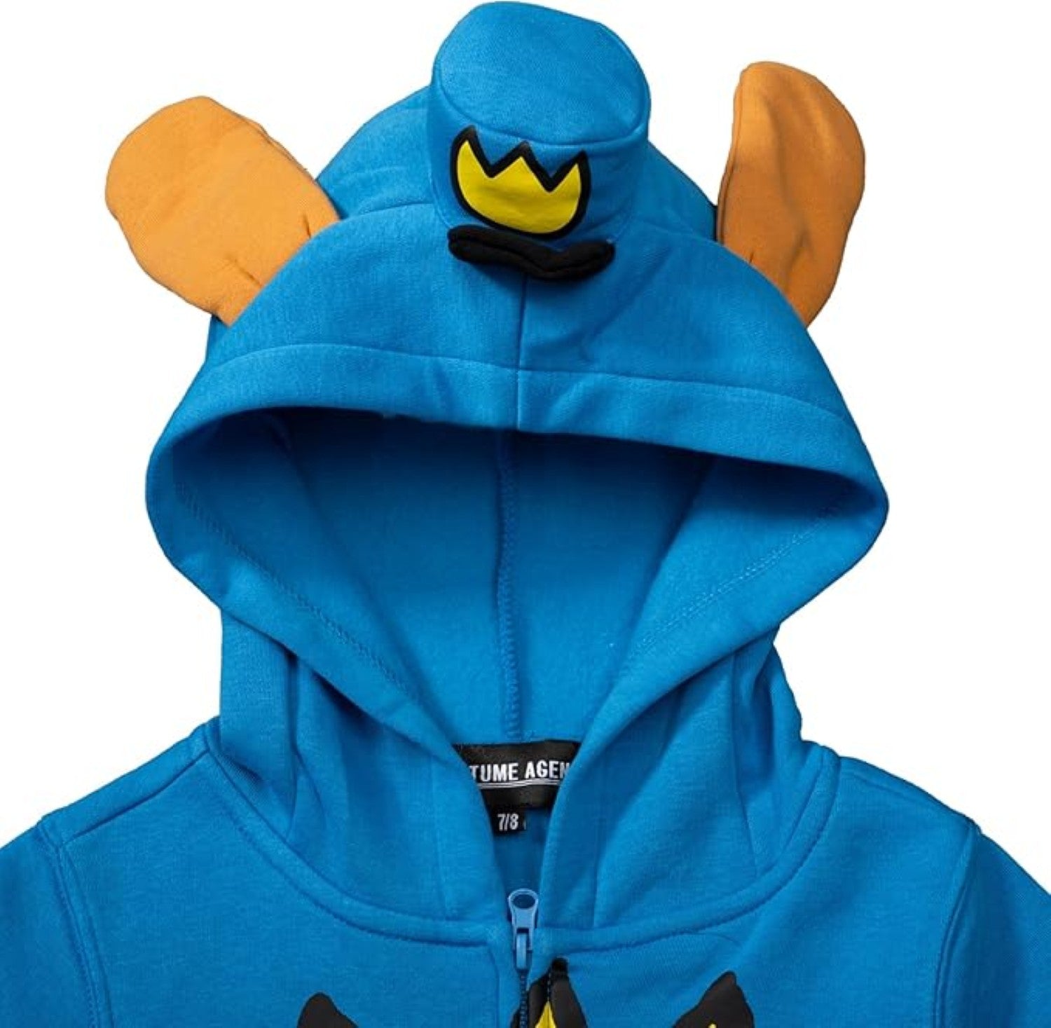 Dog Police Man Super Hero Youth Halloween Costume Hoodie with Ears and Attached Hat Kids Cosplay Zip Up Jacket