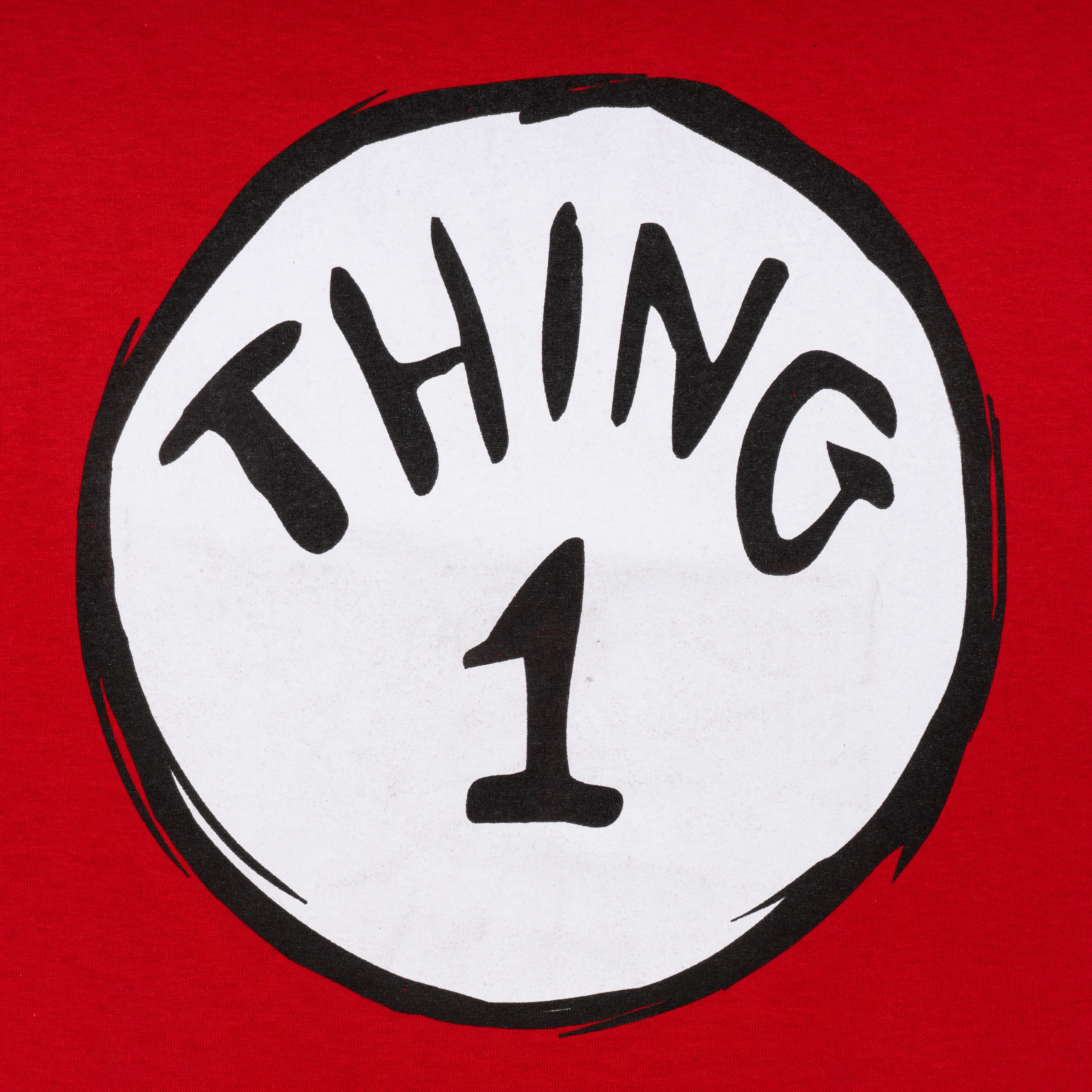 Dr Seuss Thing 1 Adult Short Sleeves Red T-Shirt