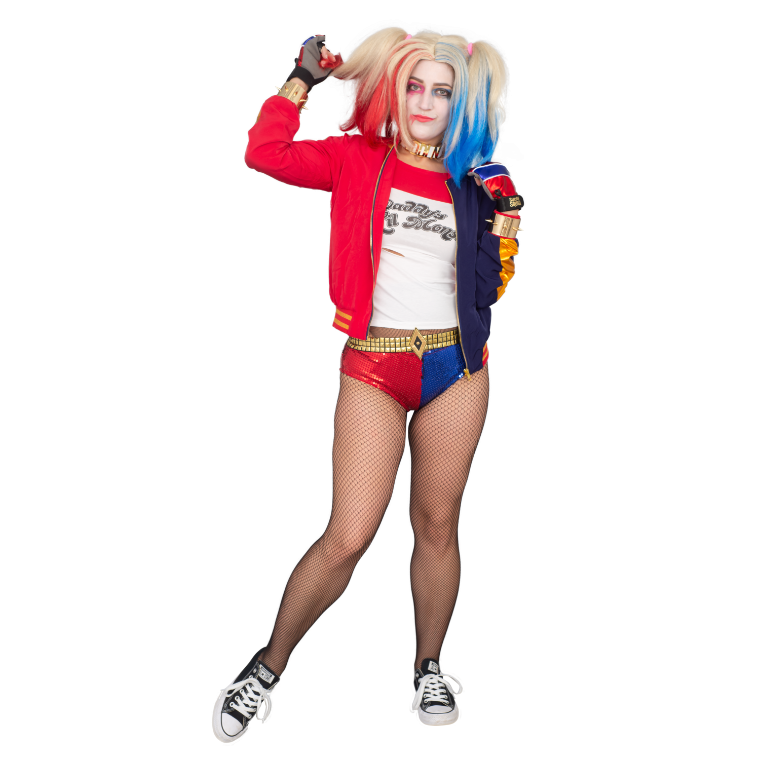 Harley Quinn DELUXE Sequins Halloween Costume Under garment
