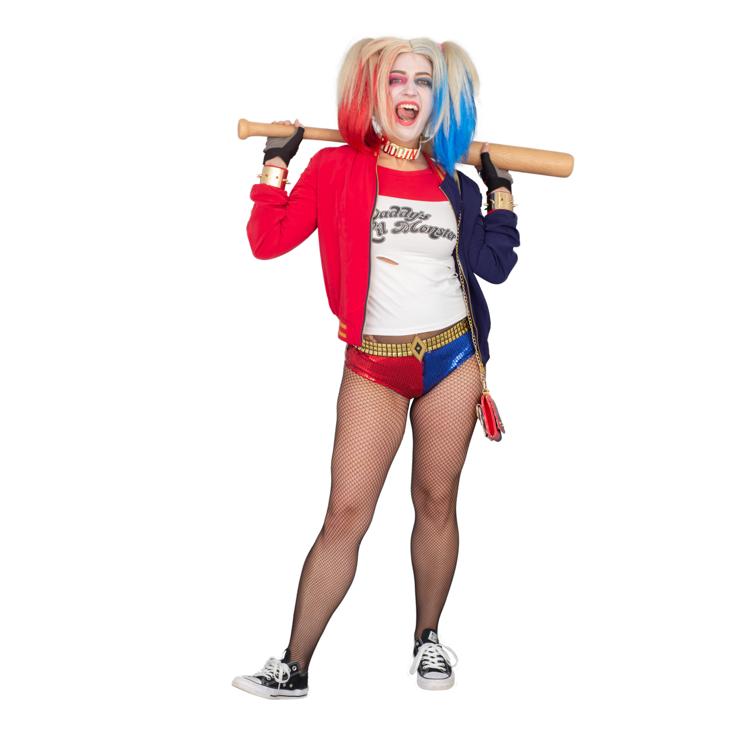 Harley Quinn DELUXE Sequins Halloween Costume Under garment