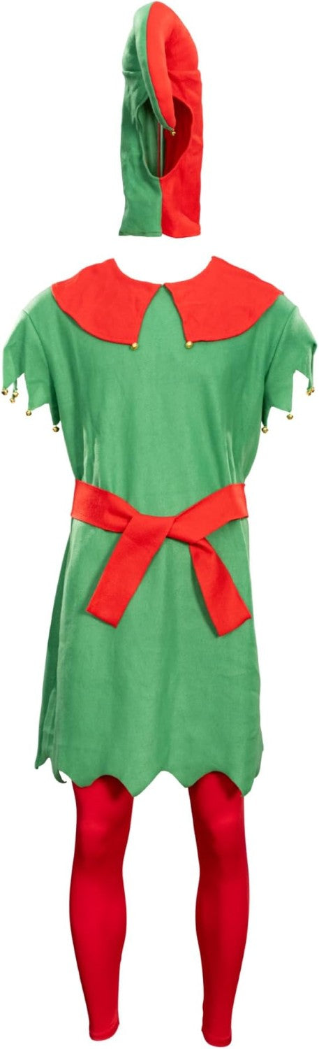 Christmas Elf Adult Unisex Halloween Cosplay Deluxe Costume Set