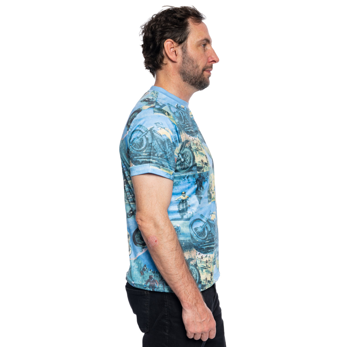 Tyler Durden Fight Club Motocross T-Shirt Right View Pose