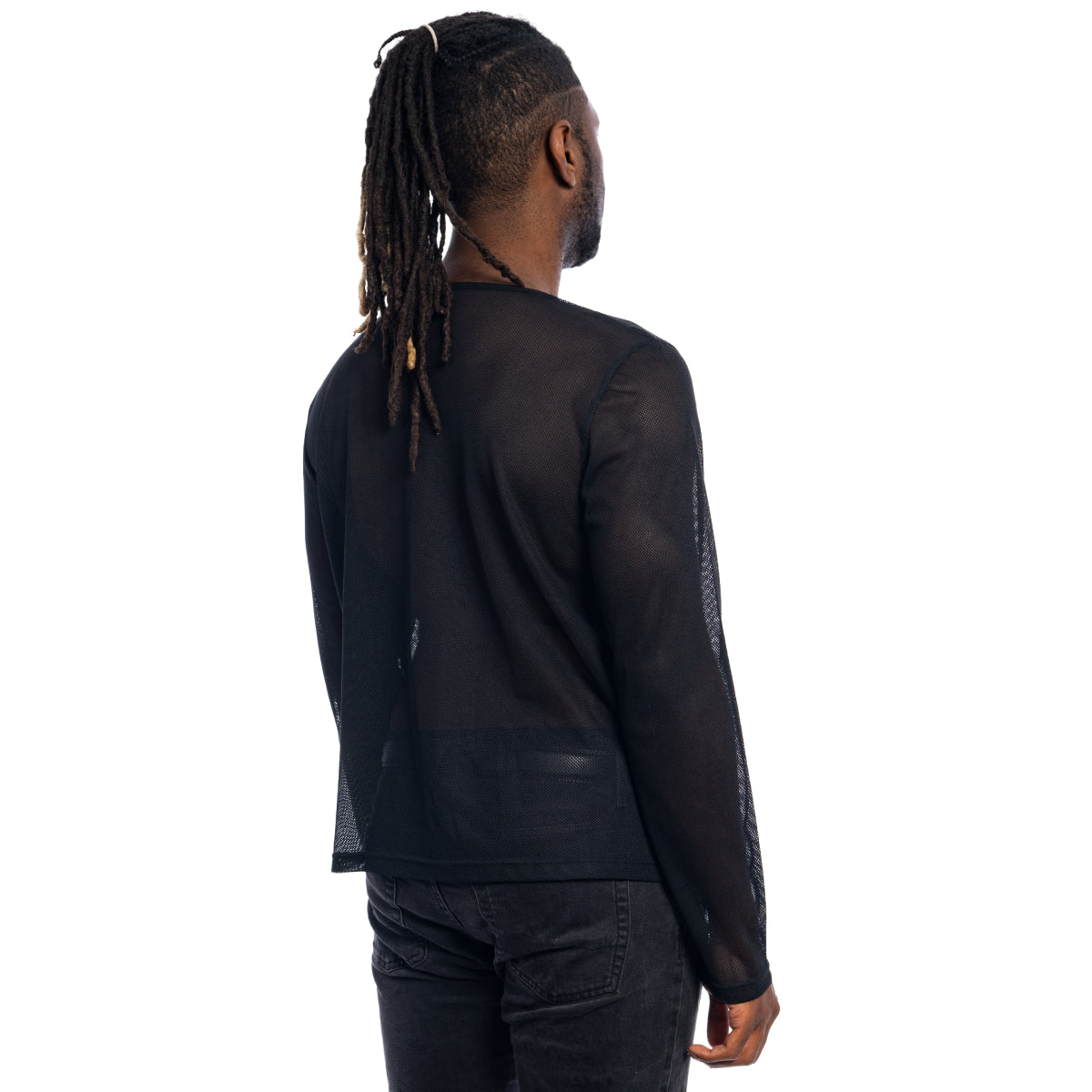 Fight Club Tyler Durden Hustler Mesh Mens Costume Shirt Back Right