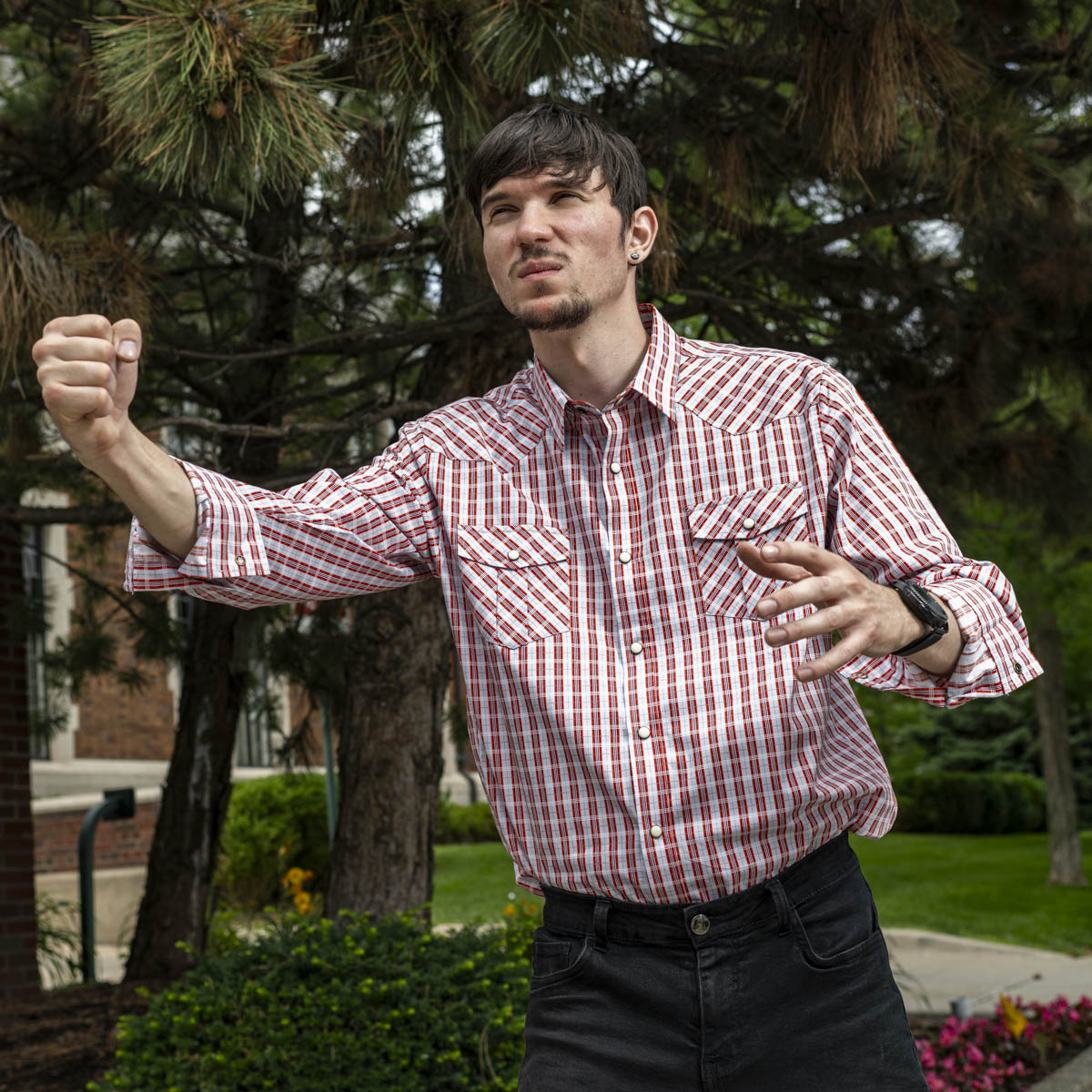 LetterKenny Wayne Plaid Costume Shirt Men Fight Style