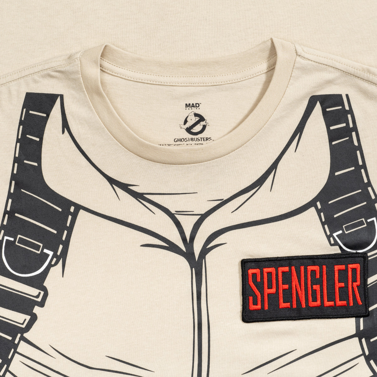 Ghostbusters Costume T-Shirt with Four Interchangeable Name Patches Collar