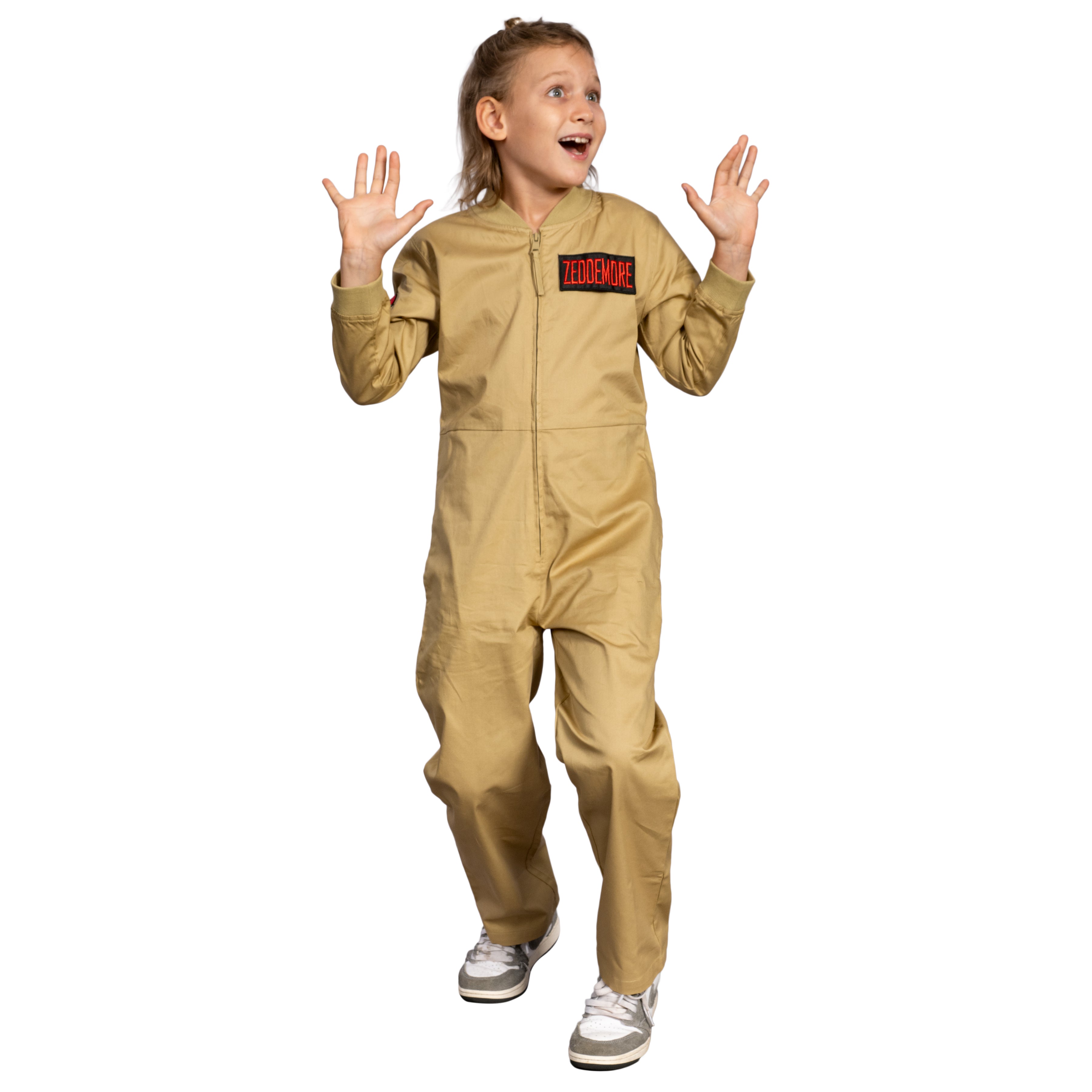 Kids Youth Ghostbusters Changeable Name Patches Halloween Cosplay Costume Jumpsuit