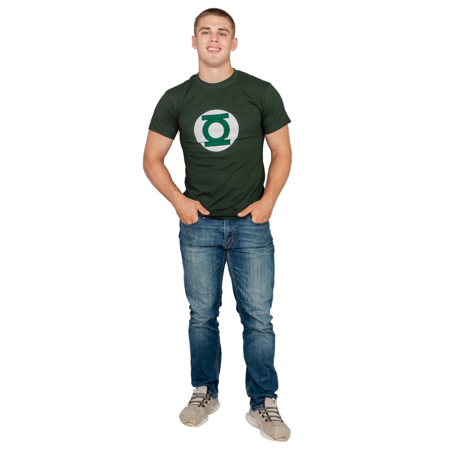 Adult Unisex Green Lantern Hunter Green Logo Halloween Cosplay Costume T-Shirt