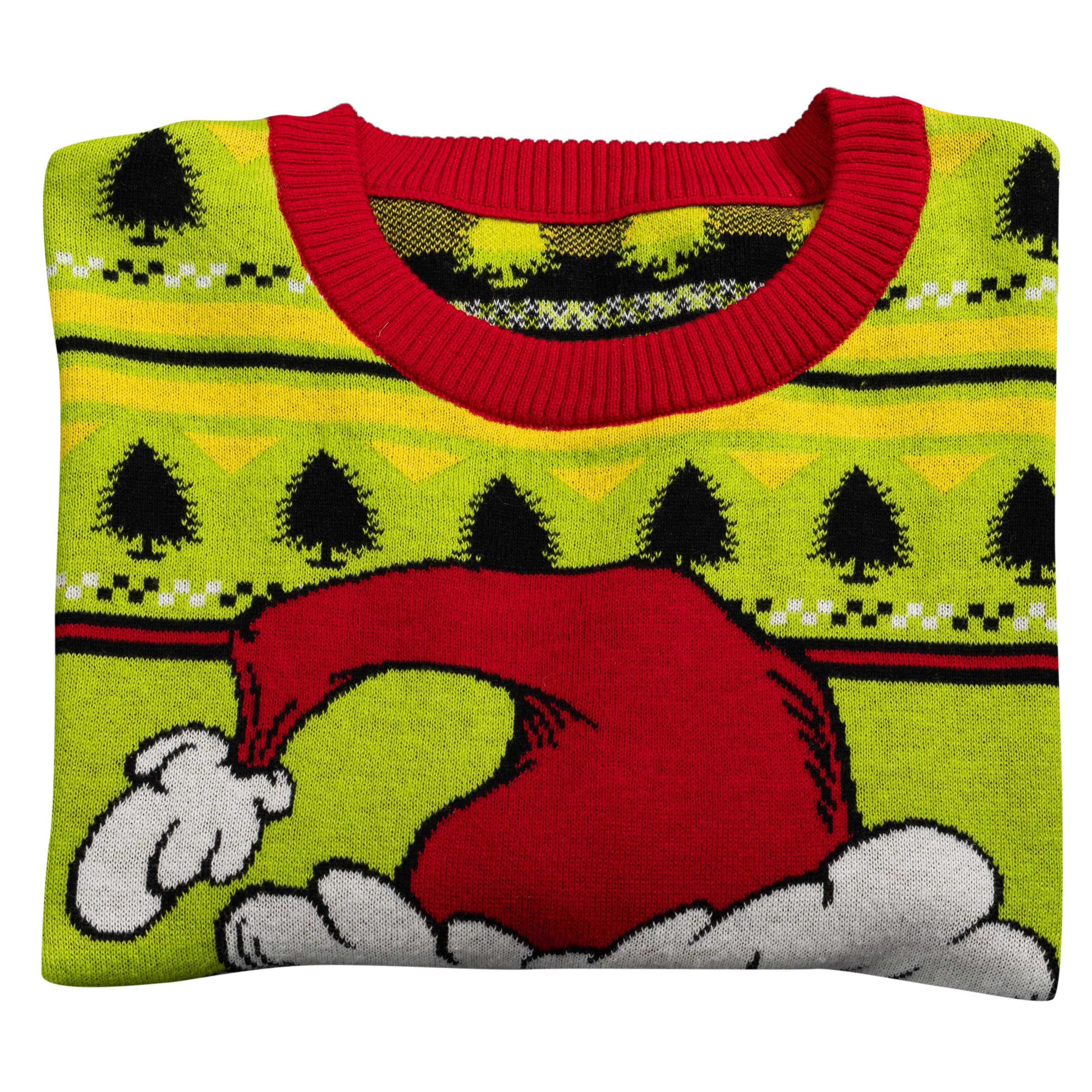 Grinch Head Santa Hat Wreath Sweater
