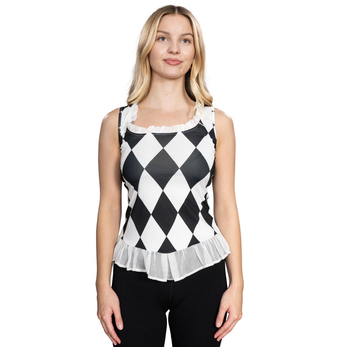 Harley Girl Super Villain Halloween Cosplay Jacket & Shirt Costume Set