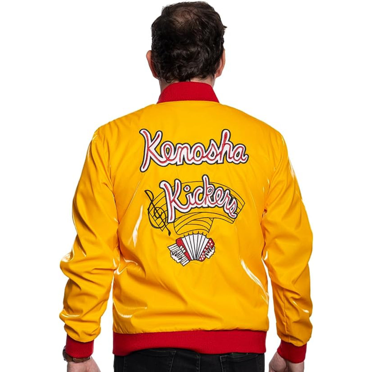 Home Alone John Candy Gus Polinski Kenosha Kickers Jacket Back Full View