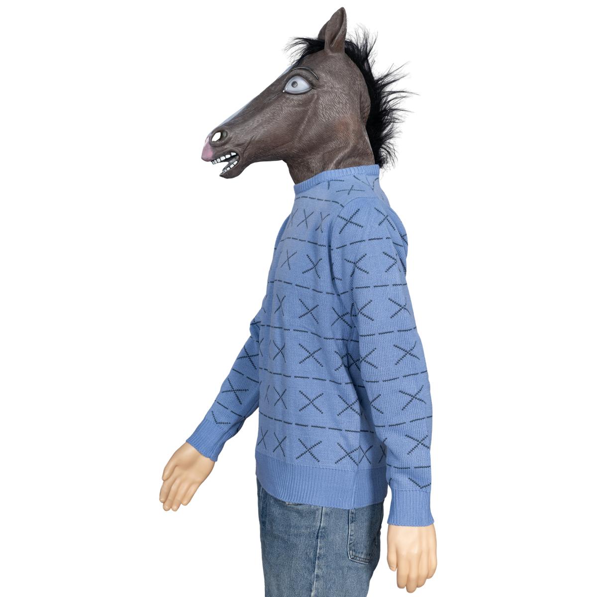 Replica Horse Man Sweater and Jack Halloween Costume Cosplay Mask