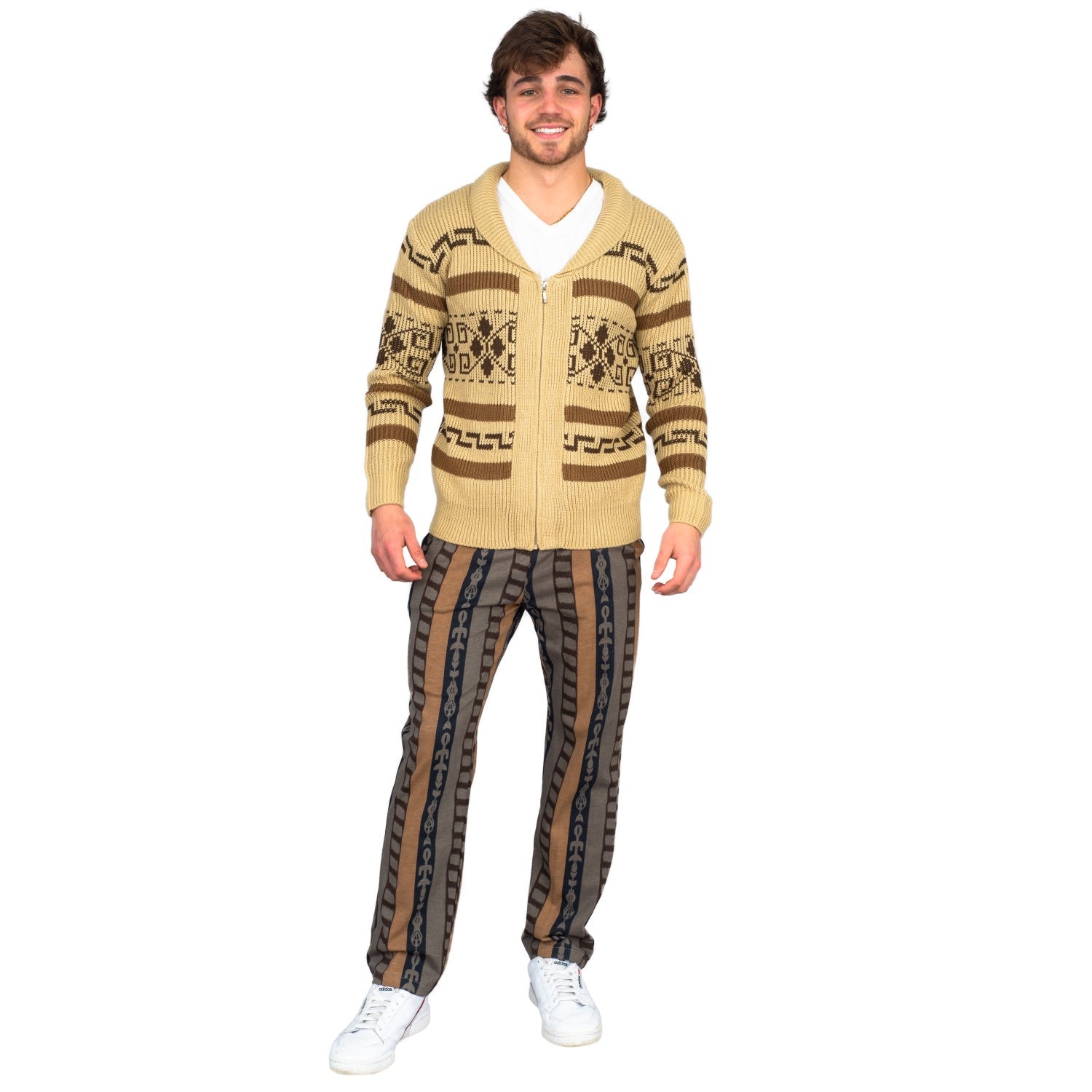 Jeffrey The Dude Zip Up Costume Cardigan Sweater
