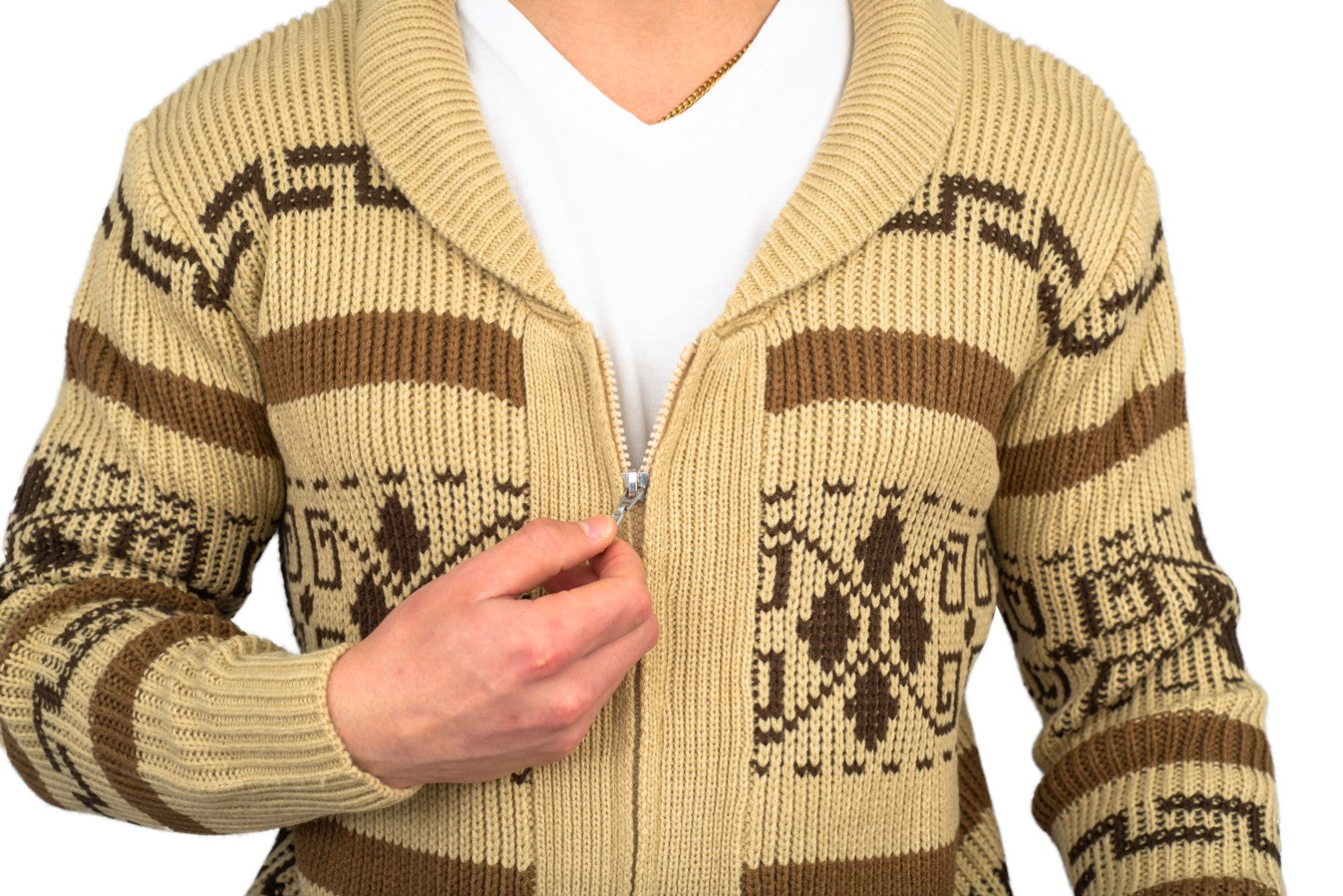 Jeffrey The Dude Zip Up Costume Cardigan Sweater