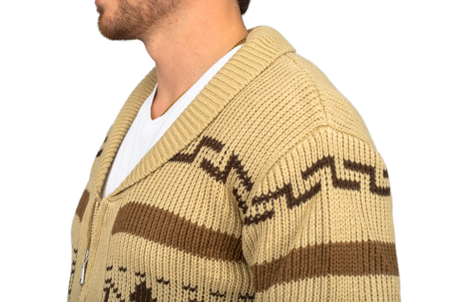 Jeffrey The Dude Zip Up Costume Cardigan Sweater