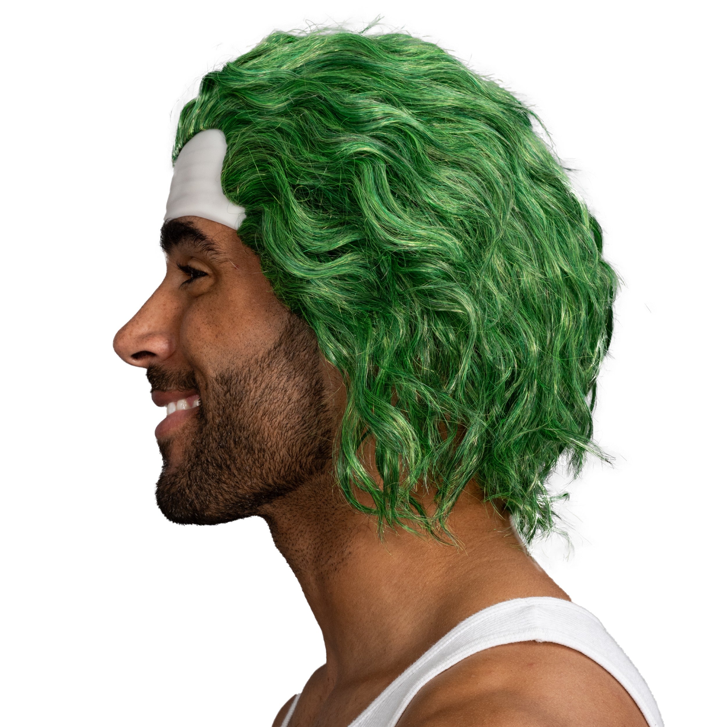 Psycho Clown Joke Villain Green Hair Halloween Cosplay Costume Wig