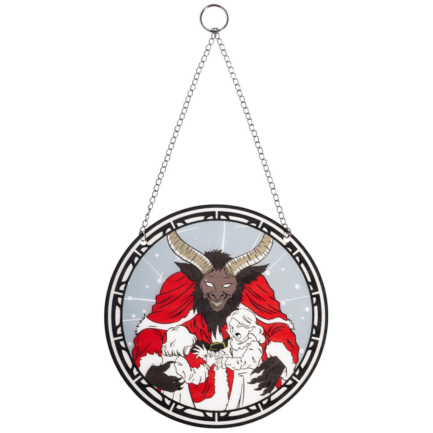 Krampus 6-Inch Suncatcher Monster Halloween Christmas Ornament Window Hanging Home Decor Gift