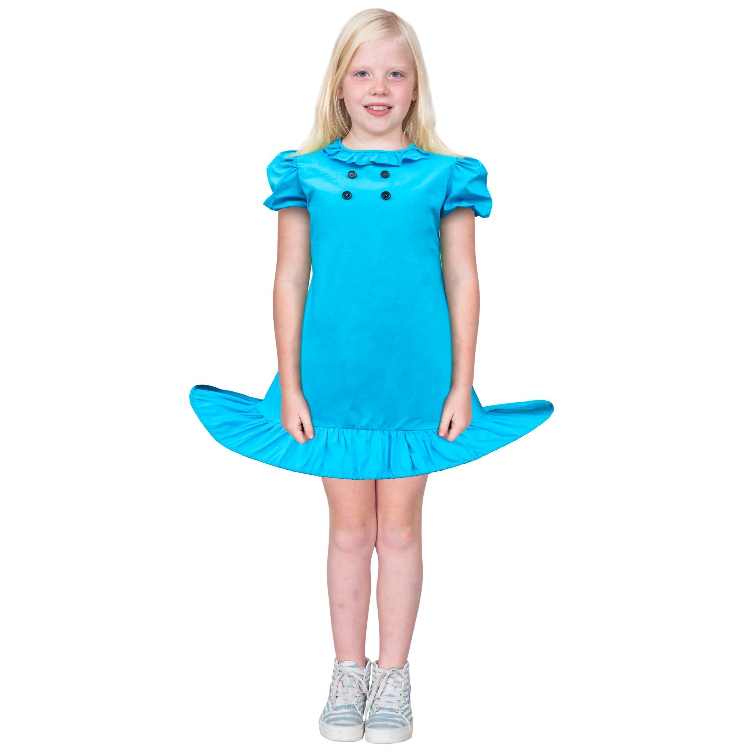 Lucy Comic Strip Good Grief Halloween Costume Cosplay Kids Children Blue Dress