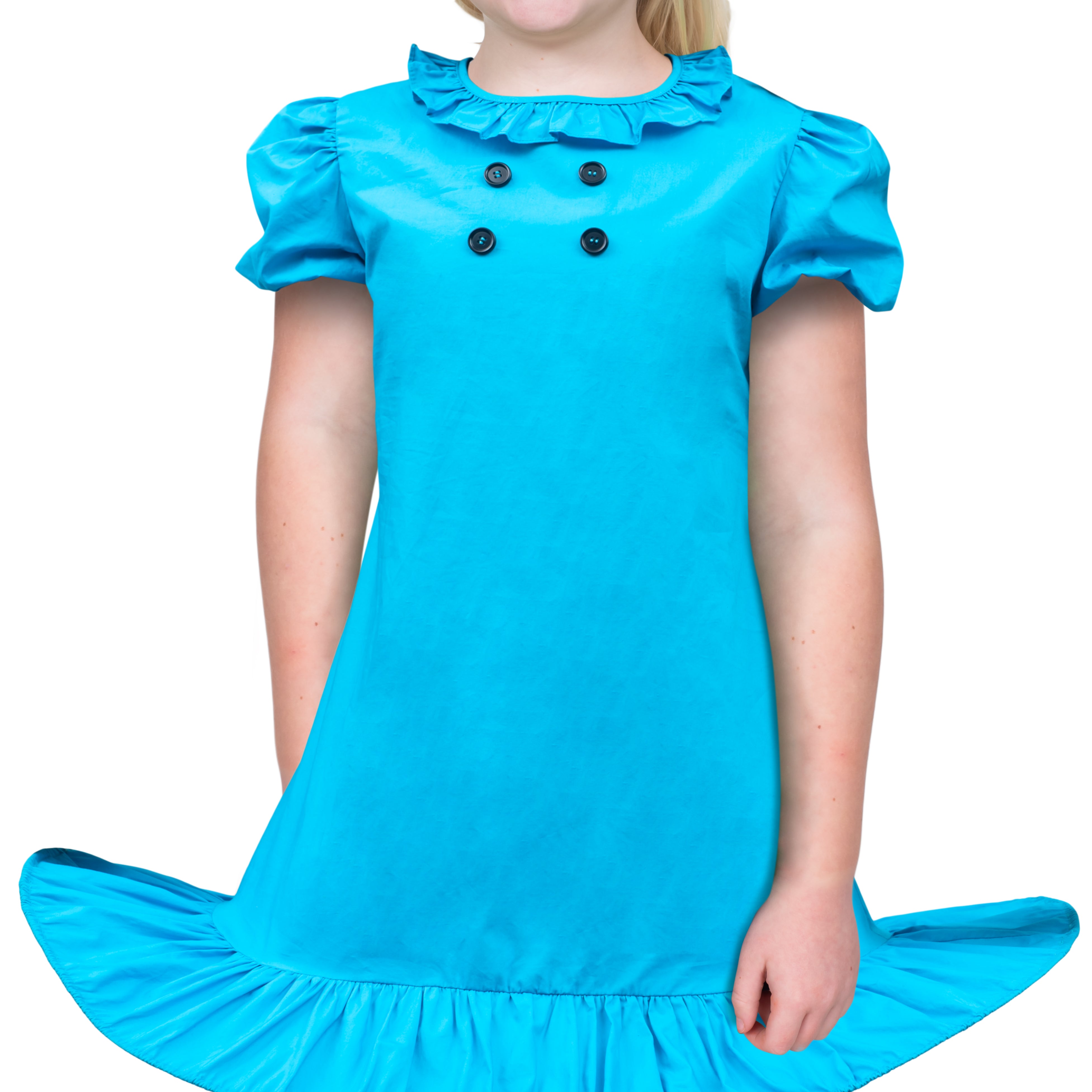Lucy Comic Strip Good Grief Halloween Costume Cosplay Kids Children Blue Dress