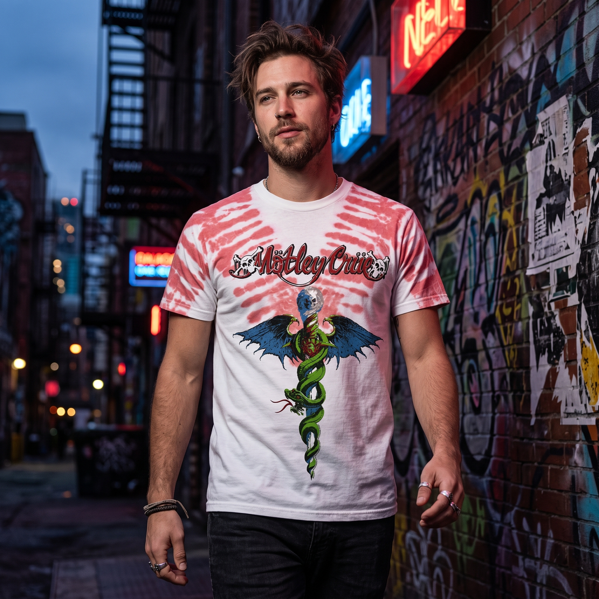 The Crew Feelgood Logo Adult Unisex Tie-Dye Rock-N-Roll T-Shirt