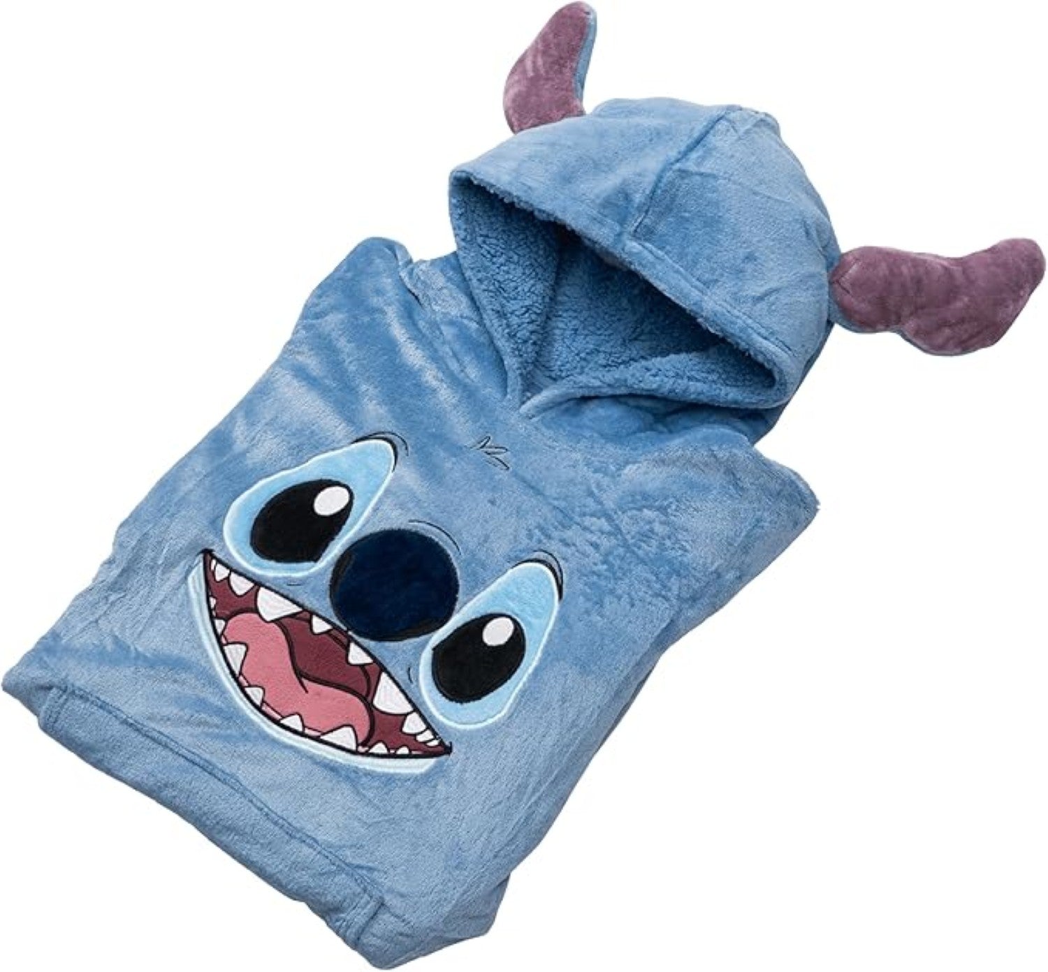 Adult Unisex One Size Stitch Big Face Oversized Blanket Hoodie Sleep Poncho