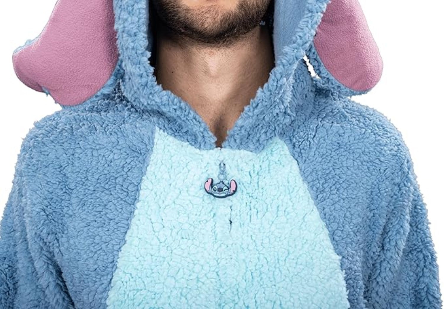 Officially Licensed Stitch Adult Unisex Halloween Cosplay Costume Fleece Jumpsuit