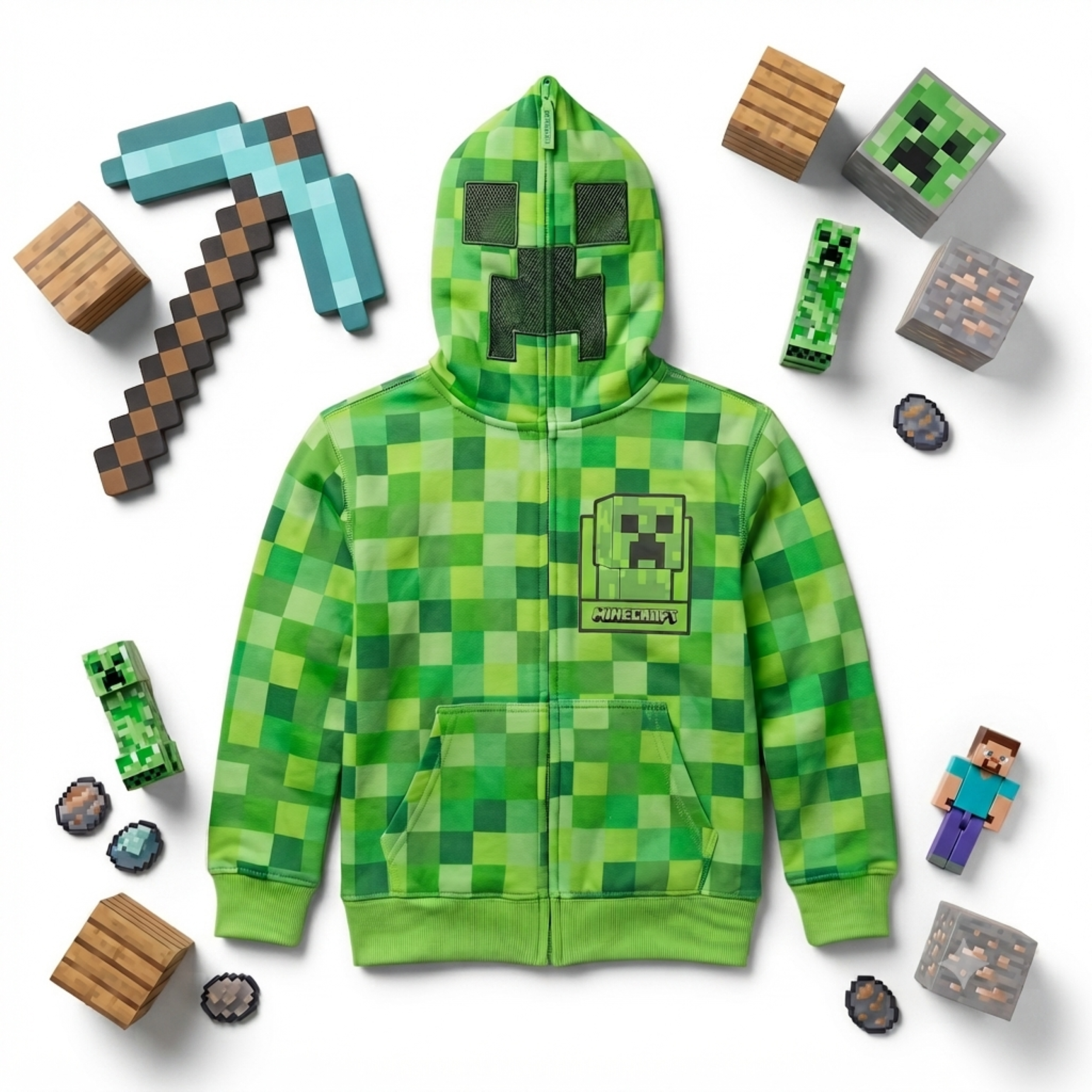 Minecraft The Creeper Gamer Gift Idea Unisex Youth Kids Hoodie Sweatshirt